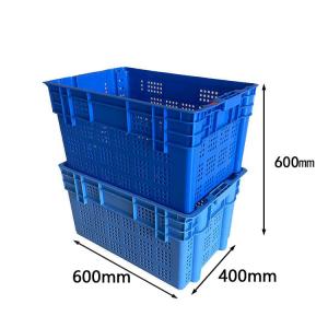 China Nestable Collapsible Plastic Crates 600 X 400 X 315mm Stackable Moving Crates on sale