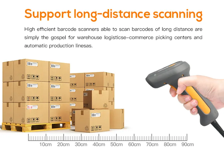 Barcode Scanner Laser Barcode Reader 1d 2D Qr Handheld Bar Code Portable Scanner