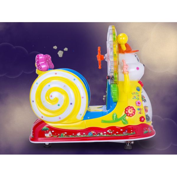 2022 New design kids swing game machine fun amusement snails kiddie ride for supermarket