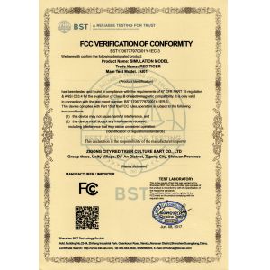 Zigong City Red Tiger Culture & Art Co., Ltd. Certifications