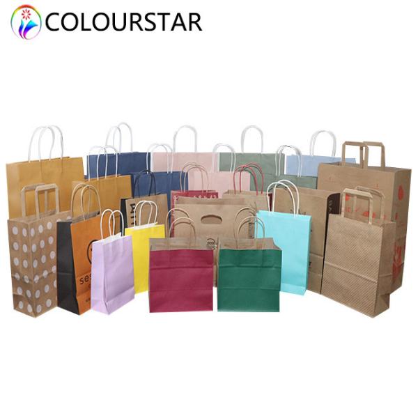 Cheap Offset Pantone CMYK Foldable Present Paper Bag 350g With Handles for sale