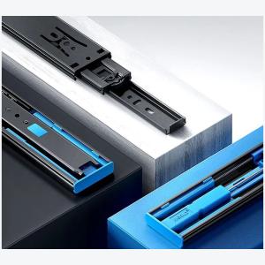 China 1.5 Inches Width Zinc Plated Silver Cabinet Heavy Duty Drawer Slides For Enhanced Functionality on sale