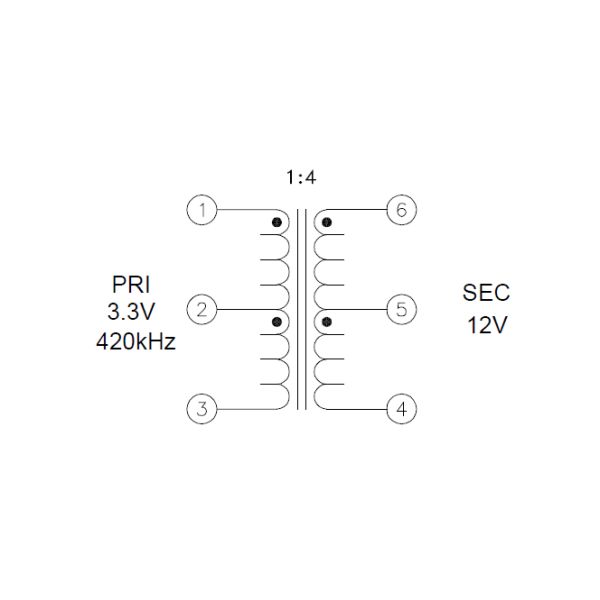 ST6853NL = 750316853, 200uH 1:4 Low Profile Transformer Ferrite Core For Process Control