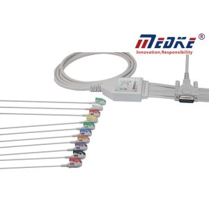 Quality Gold Plated Non Detachable 2.2M Schiller Cs200 Ecg Lead Wires wholesale