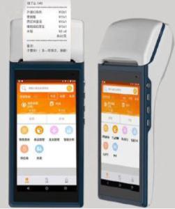 Quality Android OS 7.0 POS Terminal Receipt Printer with 5.5 inch Touch WiFi /4G Handheld Data Terminal Collector Barcode wholesale