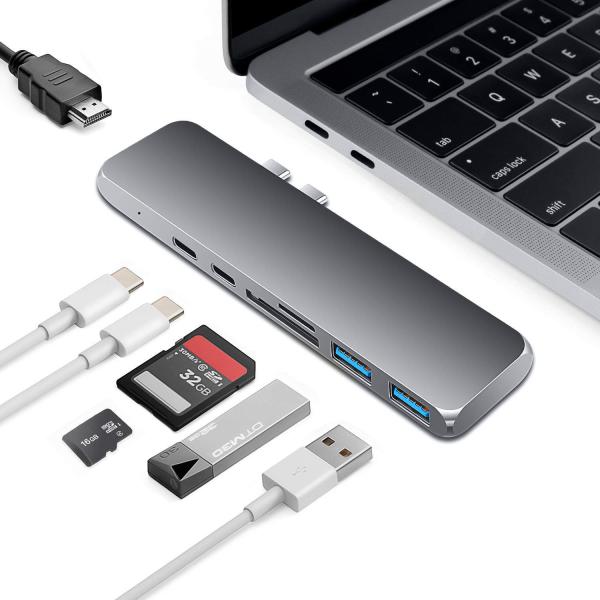 Cheap 3.1 Type C Hub Dual USB-C HUBs /Card Reader Special for Apple Macbook Pro with Thunderbolt 3 up to 40GB/s Data Transfer for sale