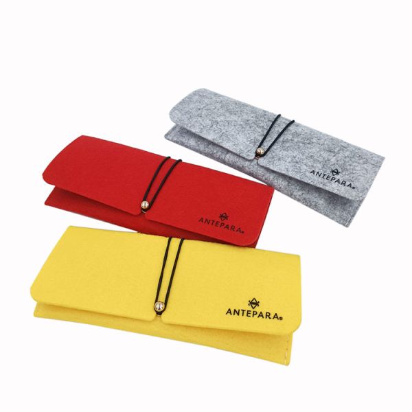 Convenient Custom Safety Felt Eyeglass Case Reader Eyeglass Case 180*72*23mm