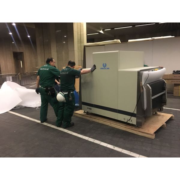1.5*1.5m Tunnel Big Size Cargo X - ray Scanning System with 500 Kg Conveyor Load