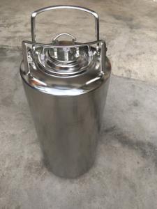 China Beer Storage Stainless Steel 3 Gallon Ball Lock Keg With Rubber Handle on sale