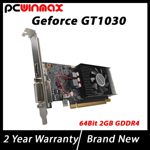 Cheap PCWINMAX Geforce GT 1030 2GB DDR4 64Bit Computer Graphics Card Low Profile HD DVI Outputs GPU for sale