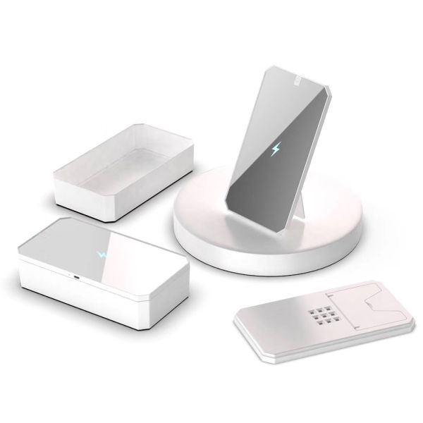 3-in-1 UV Sanitizer 10W Fast Charging Wireless Charger Portable Make-up Mirror
