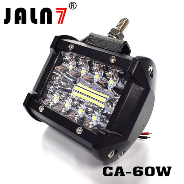 LED Light Bar JALN7 60W Spot Flood Combo LED Driving Lamp Super Bright Off Road Lights LED Work Light Boat Jeep