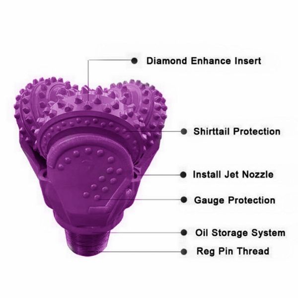 Oil Well Tricone Bit Three Roller Cone Bit Hard Rock Formations Tricone Drilling Bit For Sale