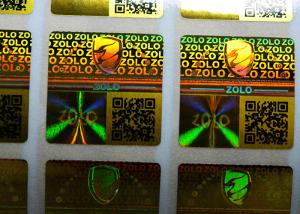 Quality Custom design self adhesive pet Hologram sticker with QR code wholesale