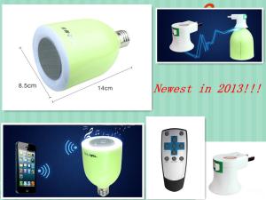 China Newest Model---LED Light with Bluetooth Speakers,connected with any knob lamp,Speaker 10W,LED 5W. on sale