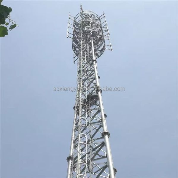 Factory Customized 60M 3 Legged Tubular Steel Self Supporting Cell Phone Telecommunication Towers