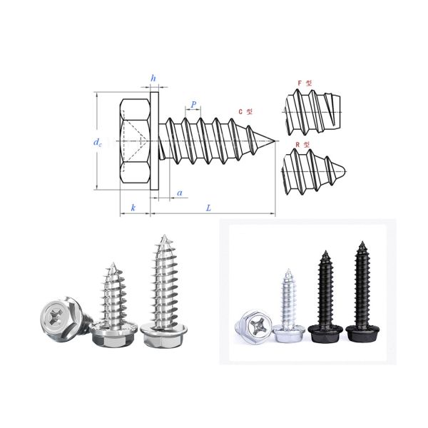 High Precision Cross Drive Screw ST3.5 Smooth Shank Screw Insulation