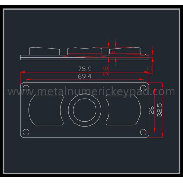 Silicon Rubber IP67 Trackball Pointing Device CE FCC RoHS Approved