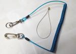 Quick Release Colorful Tool Coiled Lanyards with Clips 2pcs and SS Split Ring