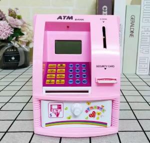 Quality abs material pink or blue or many colors hot sale atm digital counting coins safe for kids wholesale