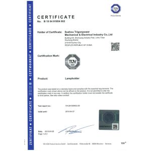 Trigonpower International Trade Ltd. Certifications