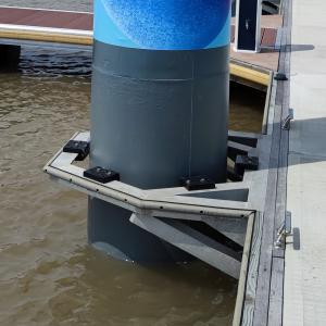 China Floating Dock Pile Guide Pile Guide Pile Cap For Yacht Marina Floating Dock Floating Dock Pile Holder Peg Holder on sale