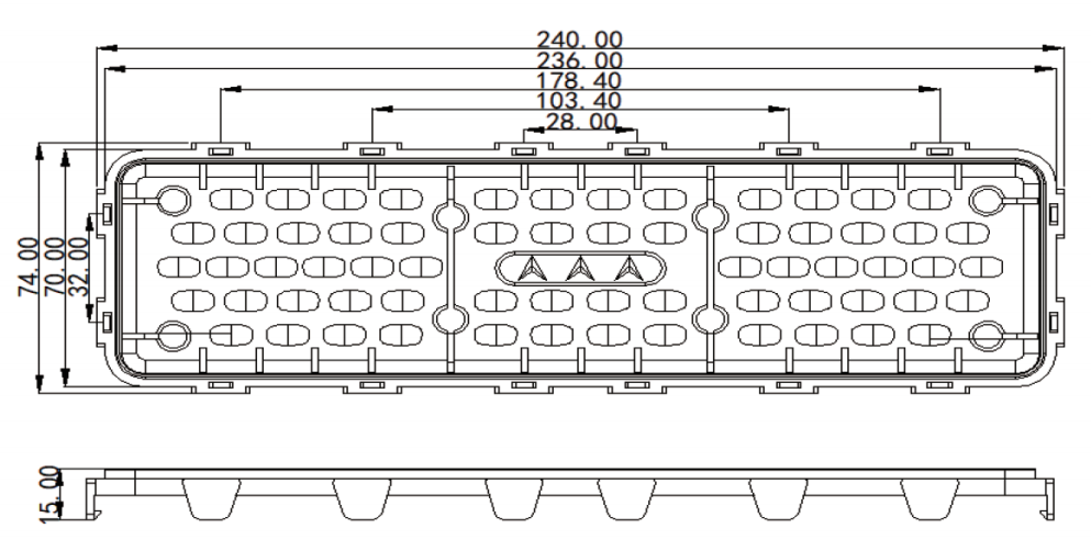 Snap Buckle 3030 LED Light Lens 64 In 1 236x70mm For LED Light Accessories