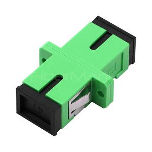 China Green SC APC To SC APC Adapter , FTTX SC Simplex Single Mode Adapter on sale