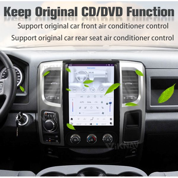 12.1 inch Android 11 Car Radio For 2013-2019 Dodge Ram Radio Touch Screen GPS Navigation Multimedia Player Carplay