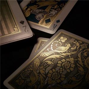 Quality Print 100% Durable Waterproof Plastic Playing Cards 24K Gold Foil Plated wholesale