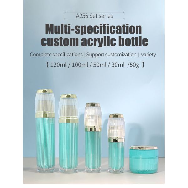 Customized Acrylic Bottles 100g Face Cream Jars Cosmetic With Screen Printing Logo Acceptable