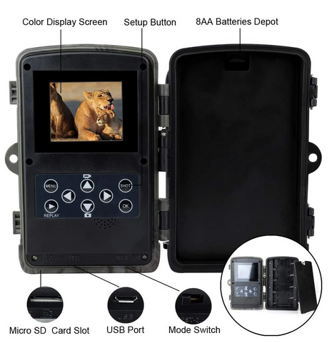 Wildlife Trigger Night Vision Trail Camera 2.0 Inch TFT Display