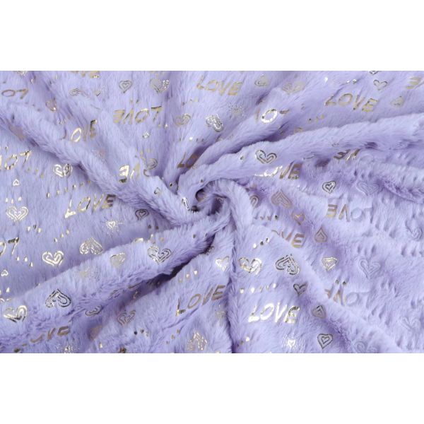Super Soft Recycled 100 Polyester Hot Stamping Foil Bronzed Faux Fur Rabbit Fabric for Cushions Pillows Home Blanket