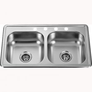 Quality 33*20 Inches Modern Top Mount Stainless Kitchen Sink Depth 160mm American Size wholesale