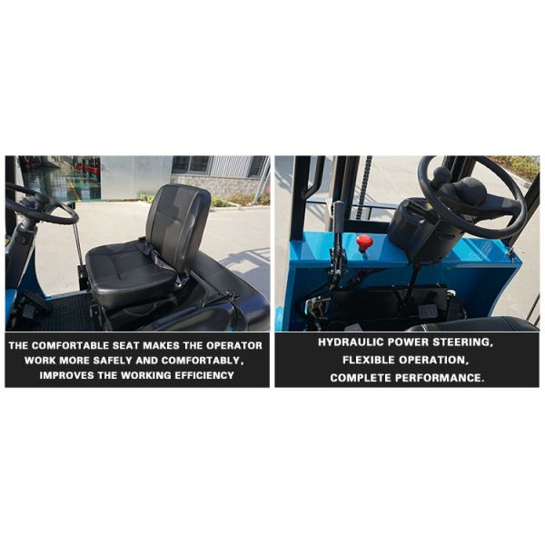 8000lbs Curtis Controller 3.5T Three Wheel Battery Operated Forklift