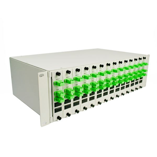 1650nm SC APC Cassette Type 1x8 Fiber Optical PLC Splitter