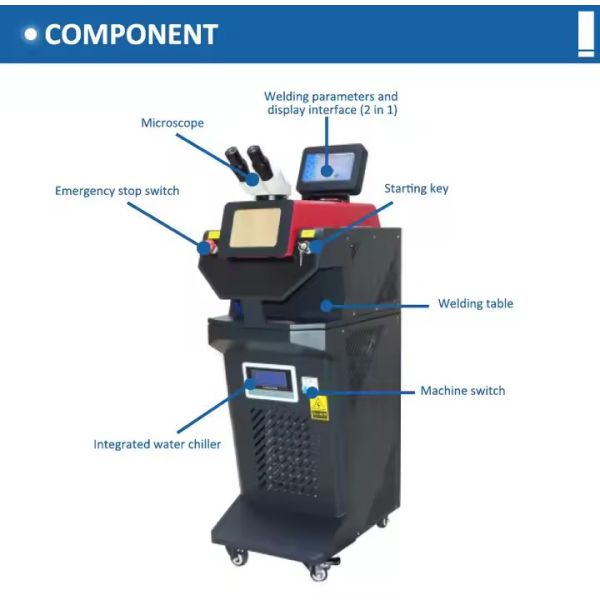 200w 300w Gold Silver Jewelry Chain Welding Soldering Repairing Machine with Adjustable Single Pulse Energy