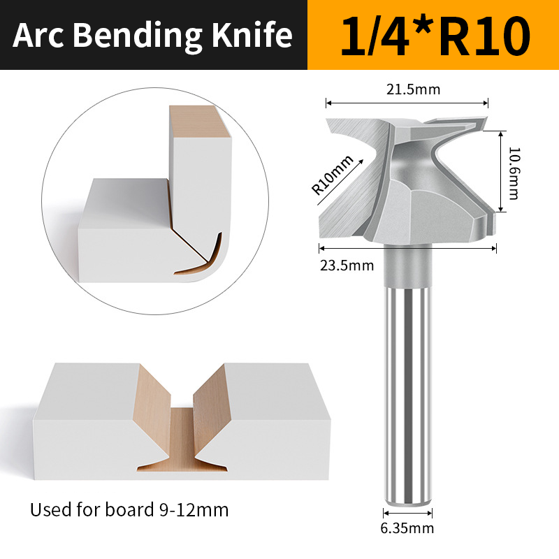 Wood Slotting CNC Router Bit 5 Pieces Arc Welders Bending For Wood Folding