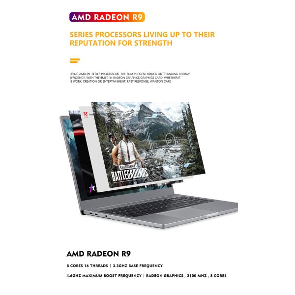 AMD Ryzen 9 4900H 16GB DDR5 512GB SSD 15.6" FHD 144Hz Gaming Laptop