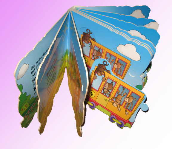 350gsm Book Offset Printing Services OPP Kids Die Cut Pop Up 30pp Hardcover Board Book