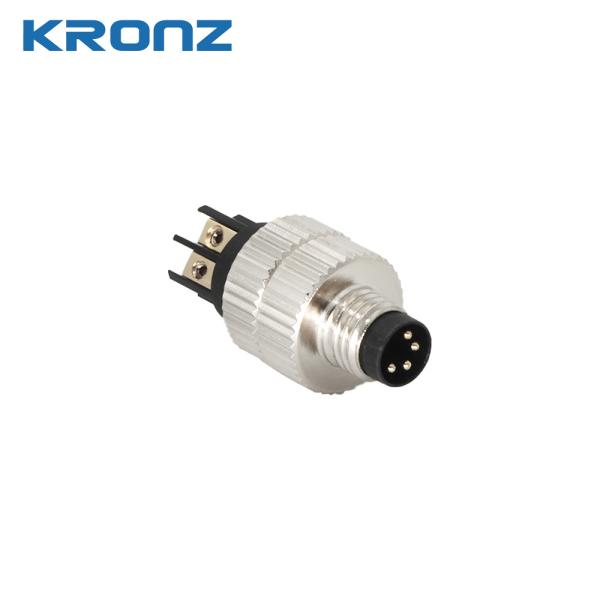 M8 Connector Field-wireable Waterproof IP67 3 Pin A Code Angled Sensor Connector