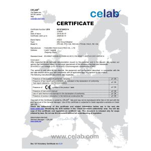 YUEQING FEEO ELECTRIC CO.,LTD Certifications