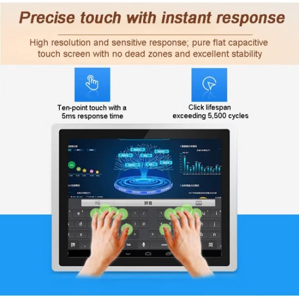Industrial-grade 10.1-inch Touch Screen Android Panel Pc 10 Points Touch Screen Monitors Embedded Capacitive Panel PC