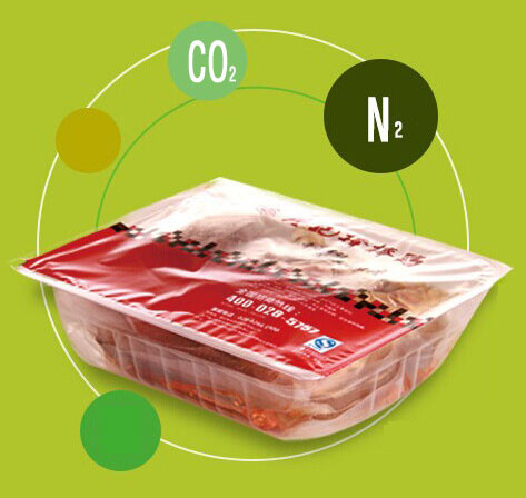 Restaurant Food Horizontal Sealing Machine Modified Atmosphere 3.2kw Power