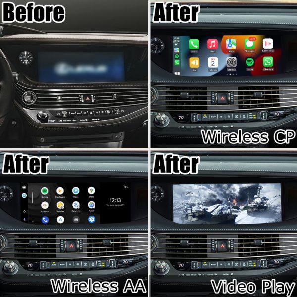 Lexus LS500 LS500h LS350 wireless carplay android auto screen mirroring interface