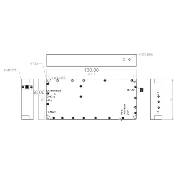50W 300-400MHz PA Power Amplifier Signal Blocking Device Anti Drone Fpv Uav Drones Module with GaN and Isolation Protector