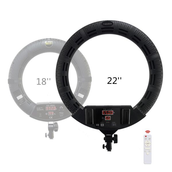 High power 100w remote control 3200k-5500k battery support leds 22 Inch Ring Light