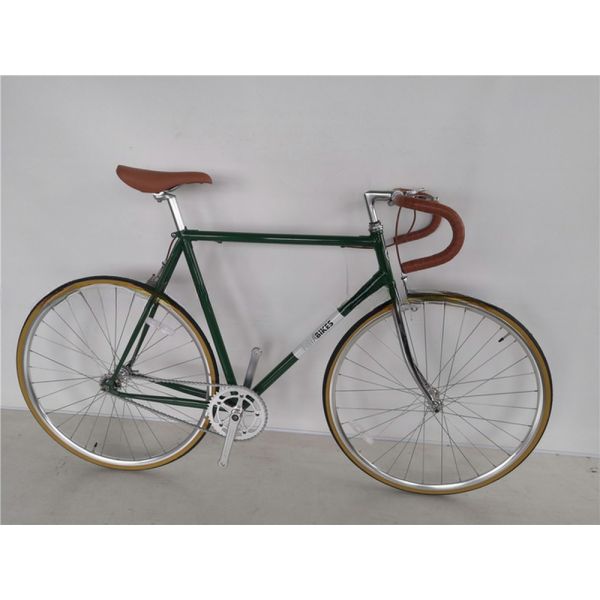 Double V Brake 700c Bullhorn Handle Bar Fixed Gear Bike for Adult Retro Vintage Classic