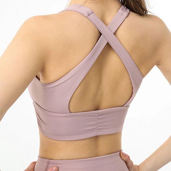 Nude Yoga Set Clothes Nylon Sweat Wicking Hip Lift Two Piece Athletic Sets