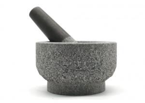 Quality Natural Granite Stone Mortar And Pestle Large Herb Guacamole Bowl And Pestle wholesale